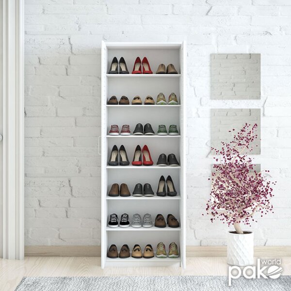 Dulap Pantofi Sante 21 Perechi Alb 60x37x183 cm