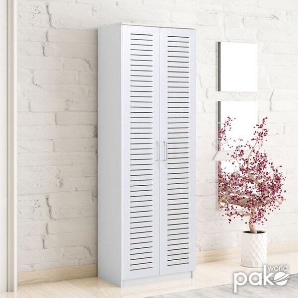 Dulap Pantofi Sante 21 Perechi Alb 60x37x183 cm