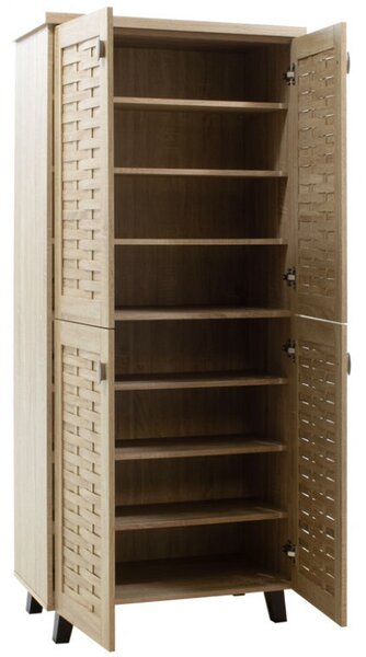 Dulap Pantofi Model Zion, Stejar sonoma, 78x40x170.5 cm