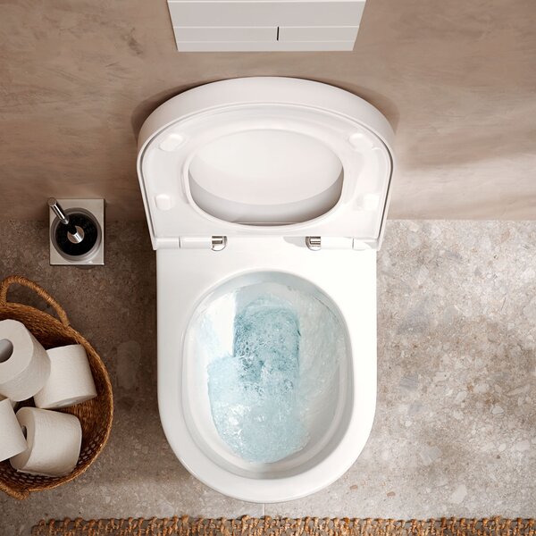 Hansgrohe EluPura S vas wc cu capac soft-close agăţat fără margine alb lucios 60292450