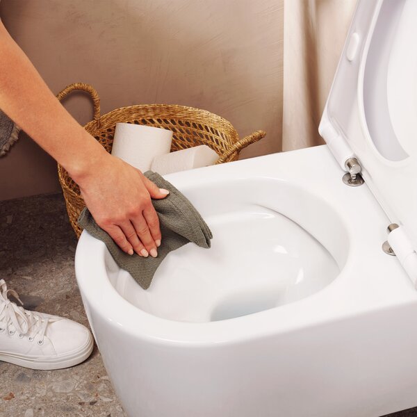 Hansgrohe EluPura S vas wc cu capac soft-close agăţat fără margine alb lucios 60292450