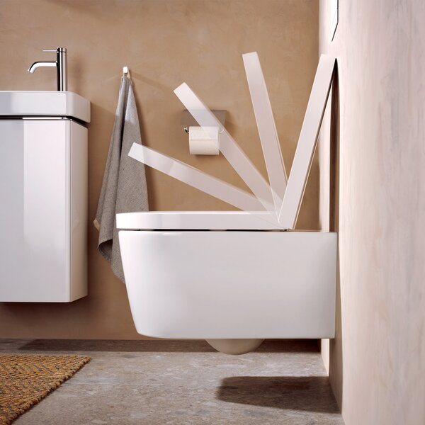 Hansgrohe EluPura S vas wc cu capac soft-close agăţat fără margine alb lucios 60292450
