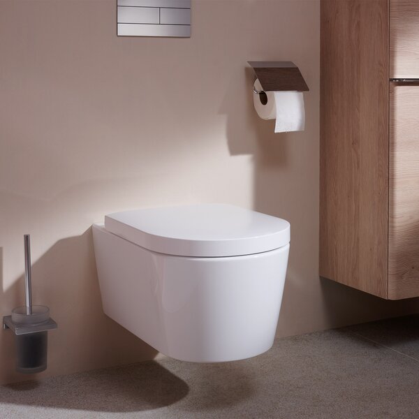 Hansgrohe EluPura S vas wc cu capac soft-close agăţat fără margine alb lucios 60292450