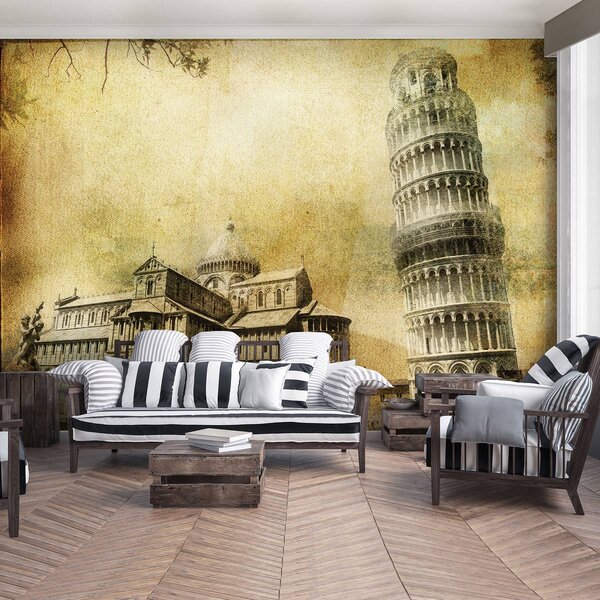 Fototapet - Vintage Art Pisa (152,5x104 cm)