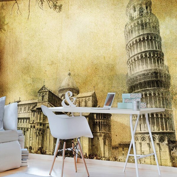 Fototapet - Vintage Art Pisa (152,5x104 cm)