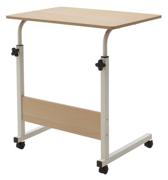 Birou ajustabil Pako World, model Piper, 60x69-90x40 cm, Stejar/Alb