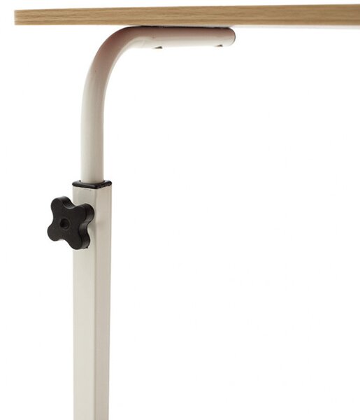 Birou ajustabil Pako World, model Piper, 60x69-90x40 cm, Stejar/Alb