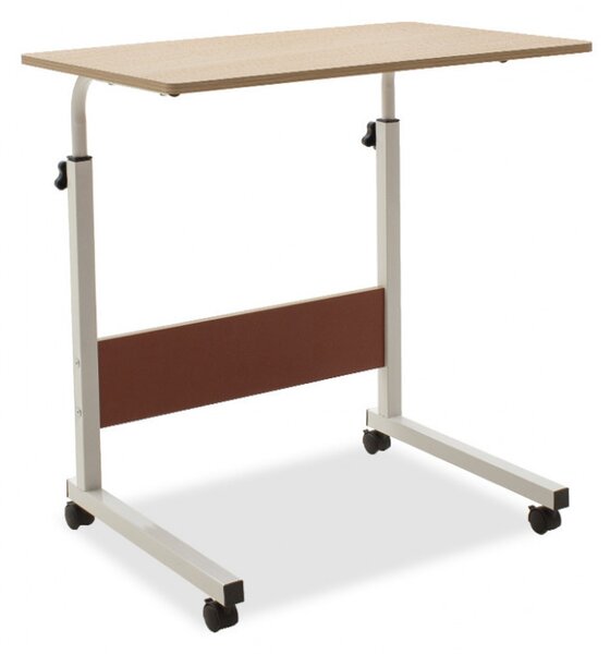Birou ajustabil Pako World, model Piper, 60x69-90x40 cm, Stejar/Alb
