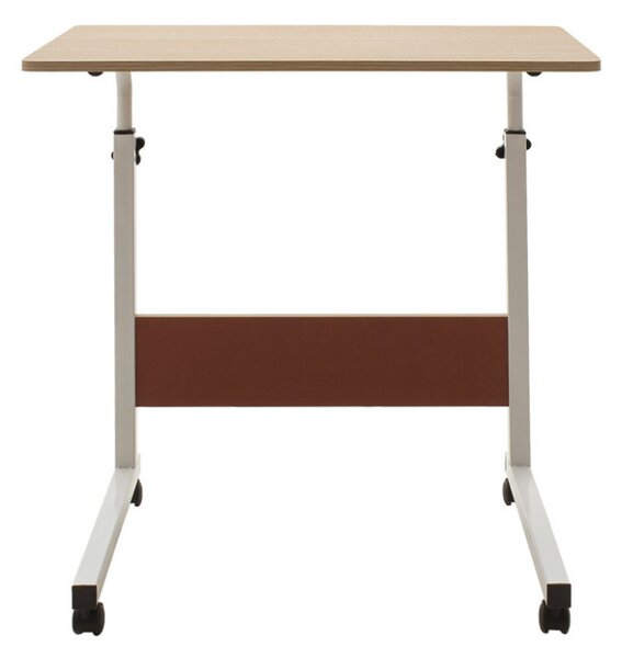 Birou ajustabil Pako World, model Piper, 60x69-90x40 cm, Stejar/Alb