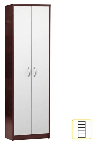 Dulap cu rafturi Vader 2 (wenge + alb). 1040208