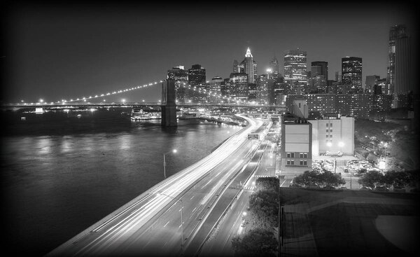 Fototapet - New York Brooklyn Bridge City (254x184 cm)