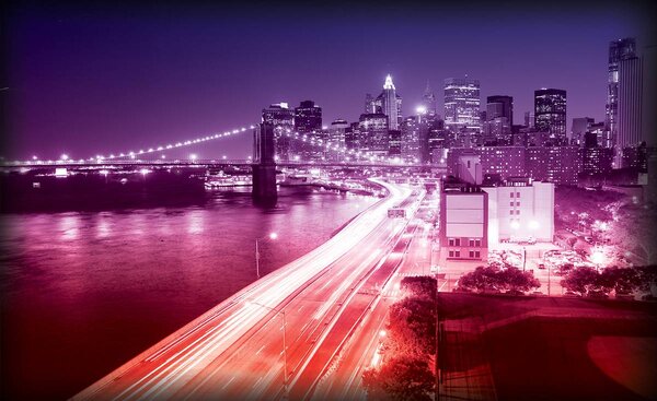 Fototapet - New York Brooklyn Bridge City (152,5x104 cm)