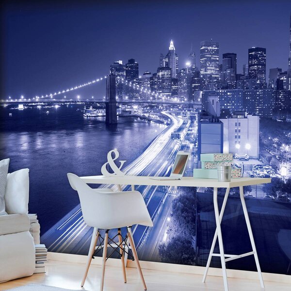 Fototapet - New York Brooklyn Bridge City (254x184 cm)