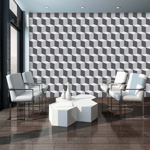 Fototapet - Pătrate 3D (254x184 cm)
