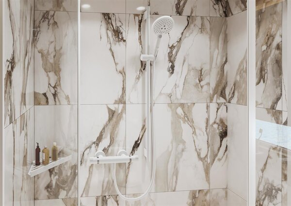 Hansgrohe Ecostat baterie de duș perete cu termostat alb 13116700