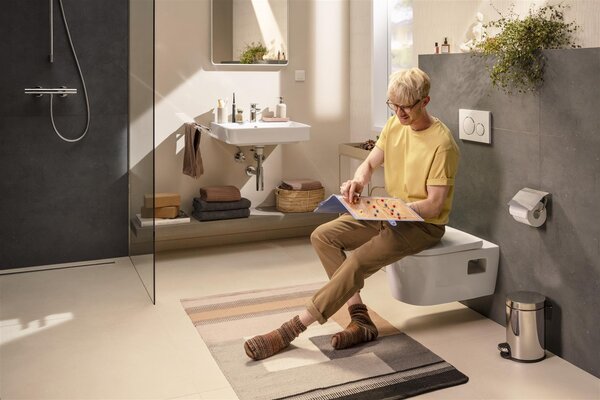 Hansgrohe Ecostat baterie de duș perete cu termostat alb 13116700