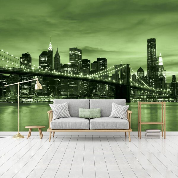 Fototapet - New York și Brooklin Bridge City (152,5x104 cm)