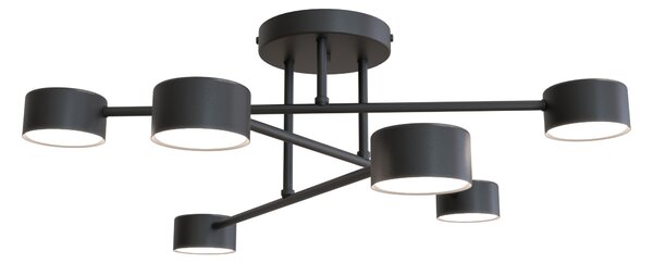 Emibig Halo lampă de tavan 6x10 W negru 1355/6