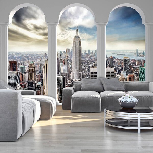 Fototapet - Privie spre New York Pillars (254x184 cm)