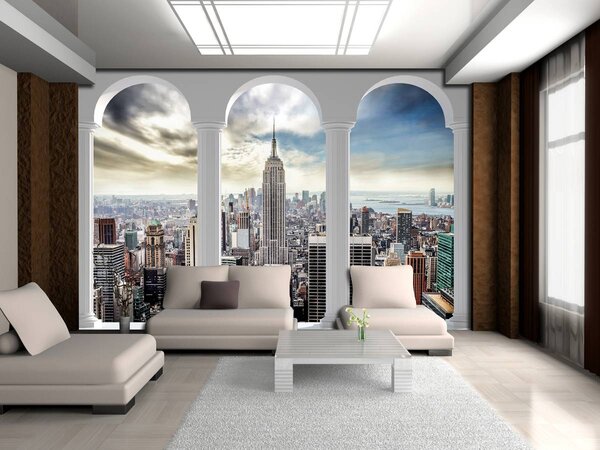 Fototapet - Privie spre New York Pillars (254x184 cm)