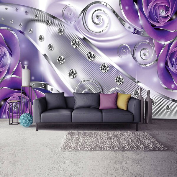 Fototapet - Abstracție violetă (152,5x104 cm)