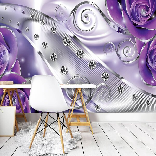 Fototapet - Abstracție violetă (152,5x104 cm)