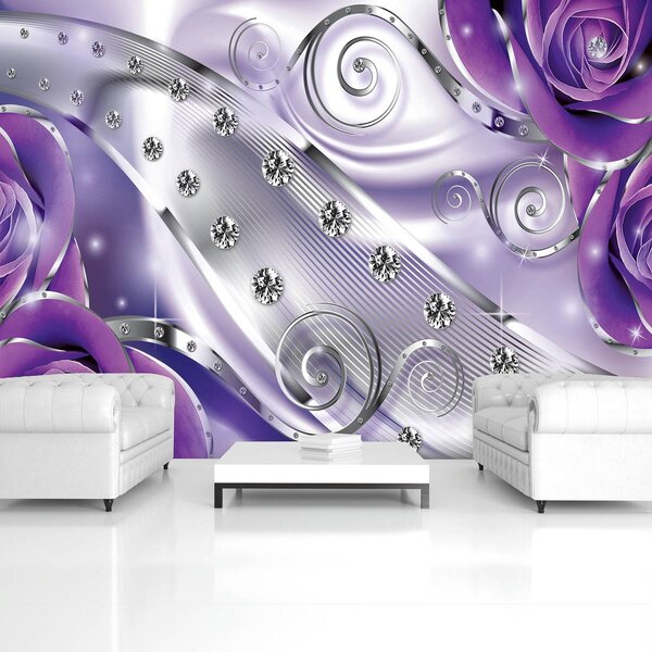 Fototapet - Abstracție violetă (152,5x104 cm)