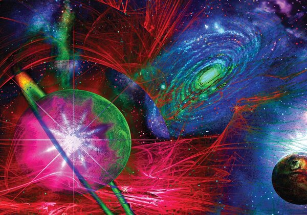Fototapet - Cosmos coloat abstract (254x184 cm)