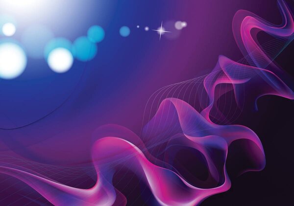 Fototapet - Valuri abstracte violete (254x184 cm)