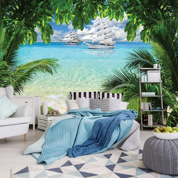 Fototapet - Corabie pe ocean (152,5x104 cm)