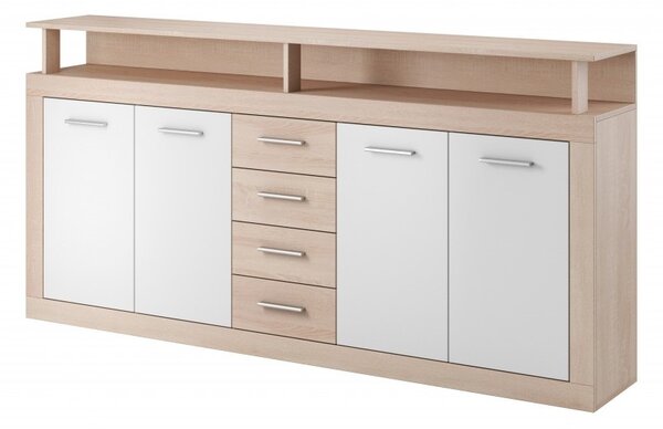 Z0ND0 Comodă Lenita XXL (Stejar sonoma + alb). 1041907