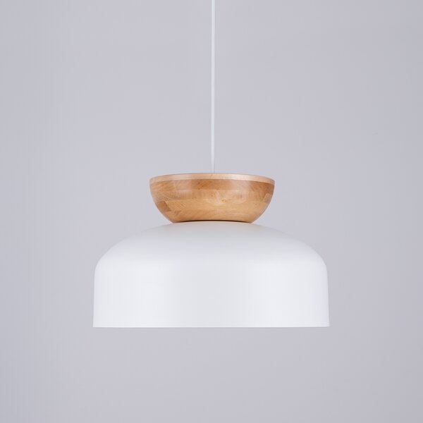 Sollux Lighting Marion lampă suspendată 1x15 W alb-lemn SL.1350
