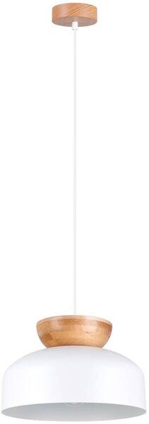 Sollux Lighting Marion lampă suspendată 1x15 W alb-lemn SL.1350
