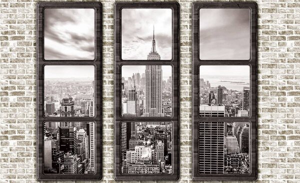 Fototapet - New York - privire din geam (254x184 cm)