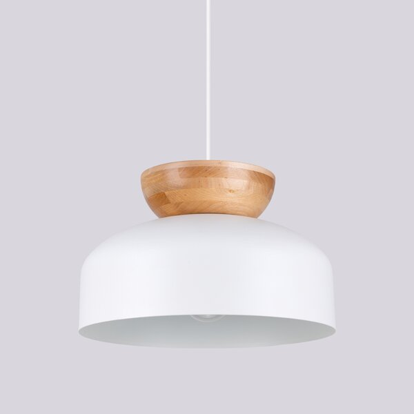 Sollux Lighting Marion lampă suspendată 1x15 W alb-lemn SL.1350