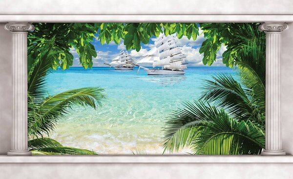 Fototapet - Corabie pe ocean (152,5x104 cm)