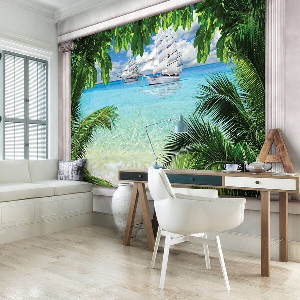 Fototapet - Corabie pe ocean (152,5x104 cm)