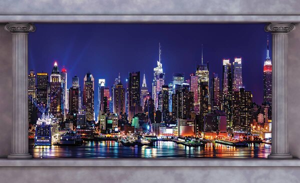 Fototapet - New York noaptea (254x184 cm)