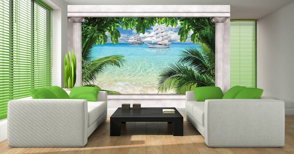 Fototapet - Corabie pe ocean (152,5x104 cm)