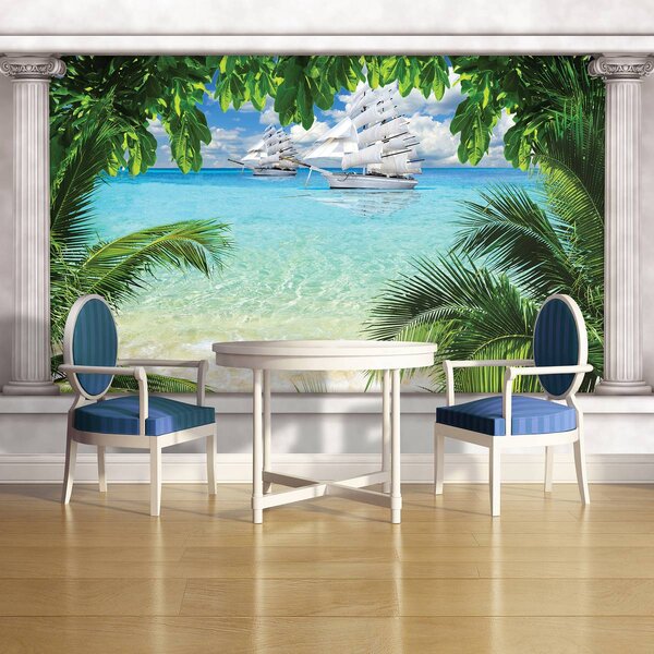 Fototapet - Corabie pe ocean (152,5x104 cm)