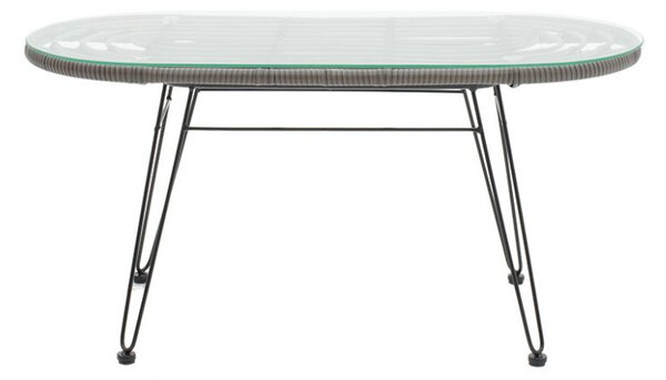 Masa de Gradina Naoki Negru - Gri 100x45x46 cm