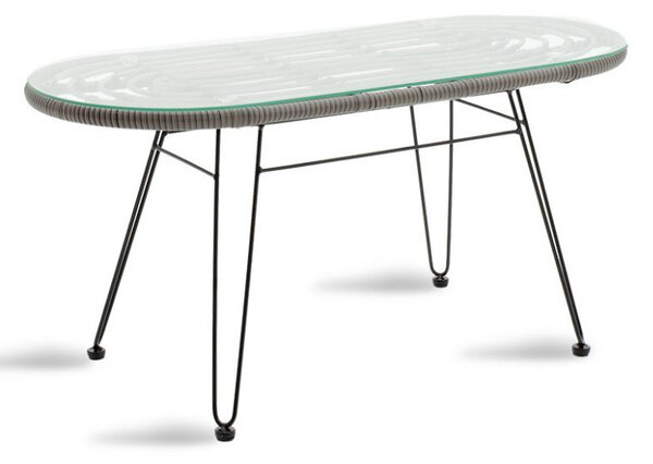 Masa de Gradina Naoki Negru - Gri 100x45x46 cm