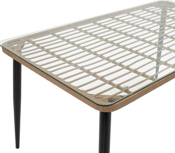 Masa de Gradina Naoki Negru - Natural 160x90x78 cm