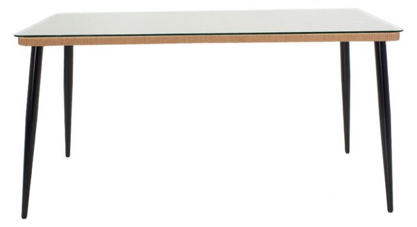 Masa de Gradina Naoki Negru - Natural 160x90x78 cm