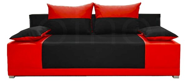 Canapea trei locuri Ibriso (negru + roșu). 1042501