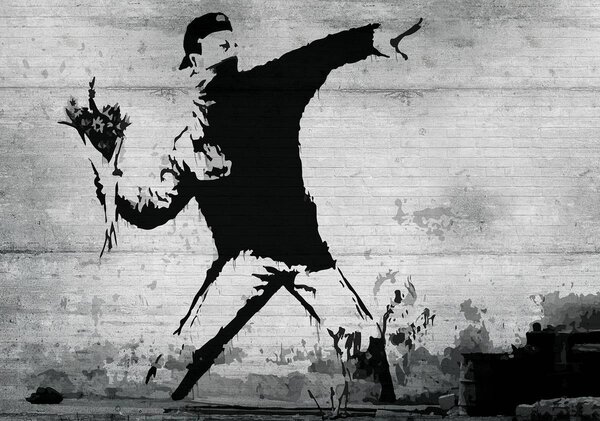 Fototapet - Gangstru cu flori (254x184 cm)
