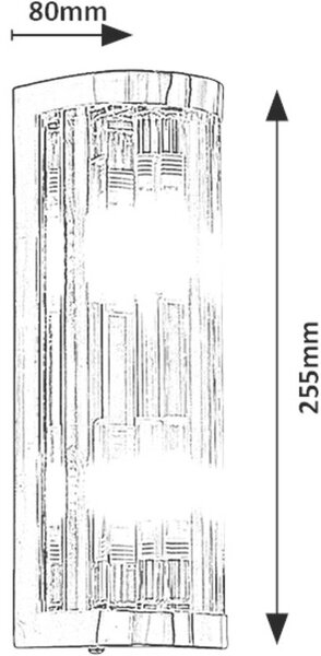 Rabalux Sybil lampă de perete 2x28 W crom-transparent 75035