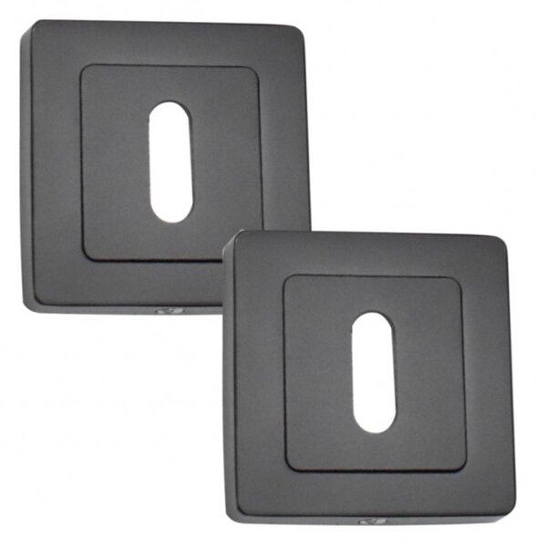Set rozete din aluminiu Yale, cu orificiu pentru cheie, 53.5 x