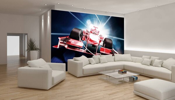 Fototapet - Formula 1 roșie 3D F1 (152,5x104 cm)