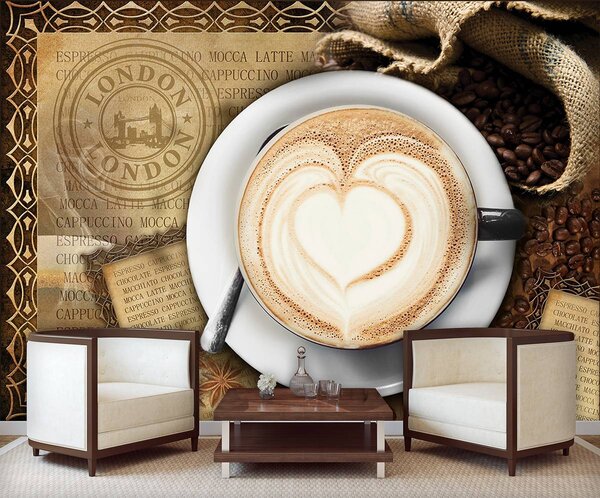 Fototapet - Latte Art (254x184 cm)